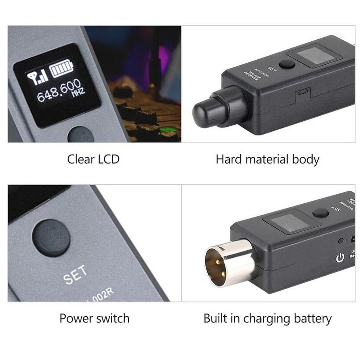 Microphone  Transmitter Receiver Adapter XLR XLR Microphone Microphone