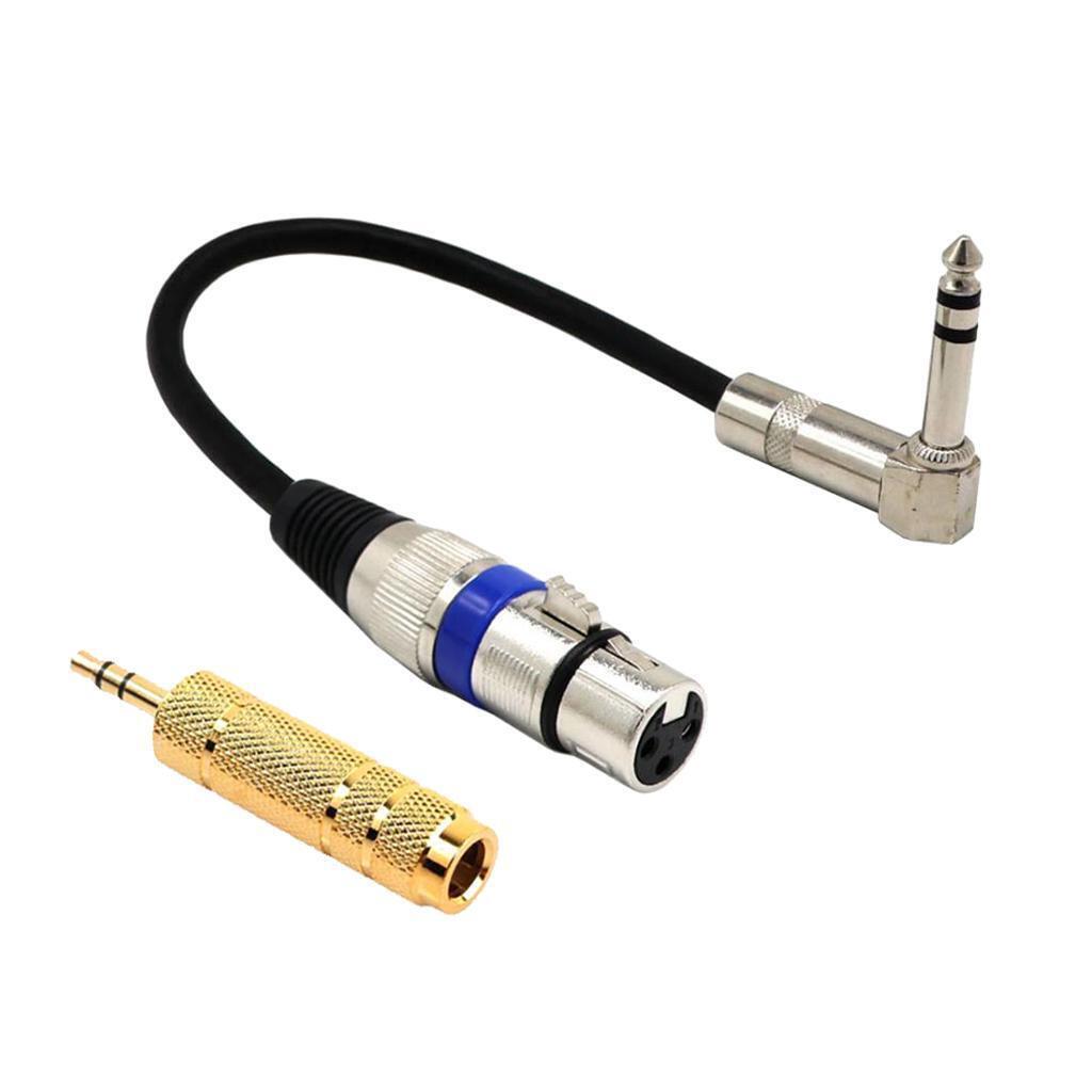 6.35mm TRS Male to XLR 3 Pin Female Stereo Audio Cord And 1/8 to 1/4, Male to