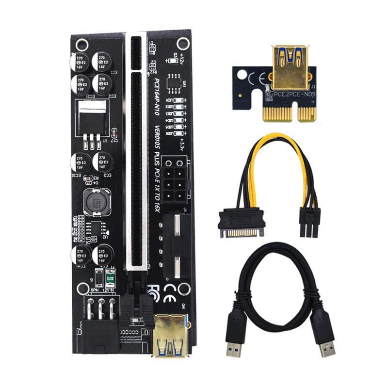 VER010S Plus PCI Express 1X to 16X Extension Adapter USB3.0 PCI-E Riser Card