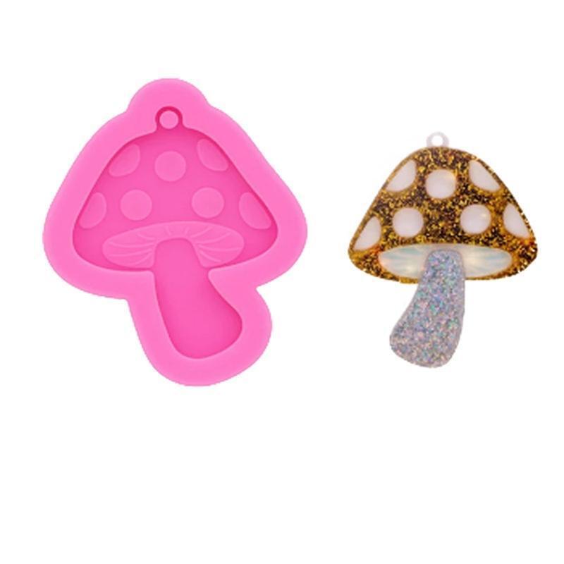 Mushroom Keychain Molds Keychain Jewelry Making Tool 10Pcs Chain 20Pcs Jump Ring