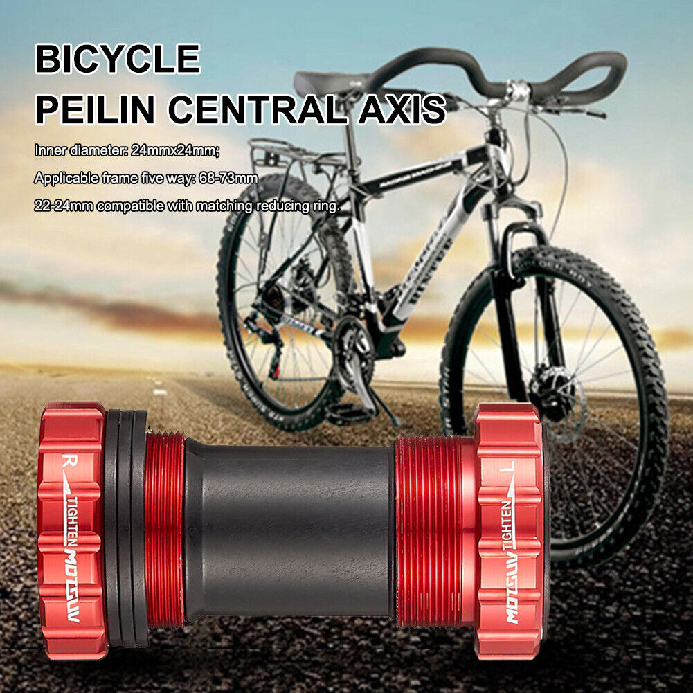 MOTSUV BB91 MTB Road Bike Bottom Bracket Thread Type BB Bottom Axis (Red)