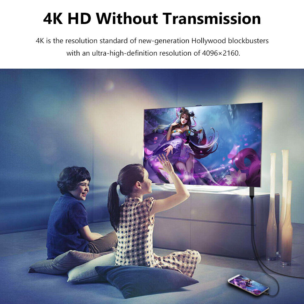 L9 USB C to HDMI-Compatible Mirroring Charging Cable 4K for Android Phone