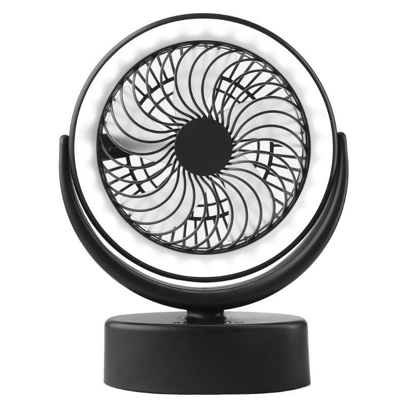 Portable Camping Fan with LED Lantern 4000mAh Battery Operated USB Desk Fan