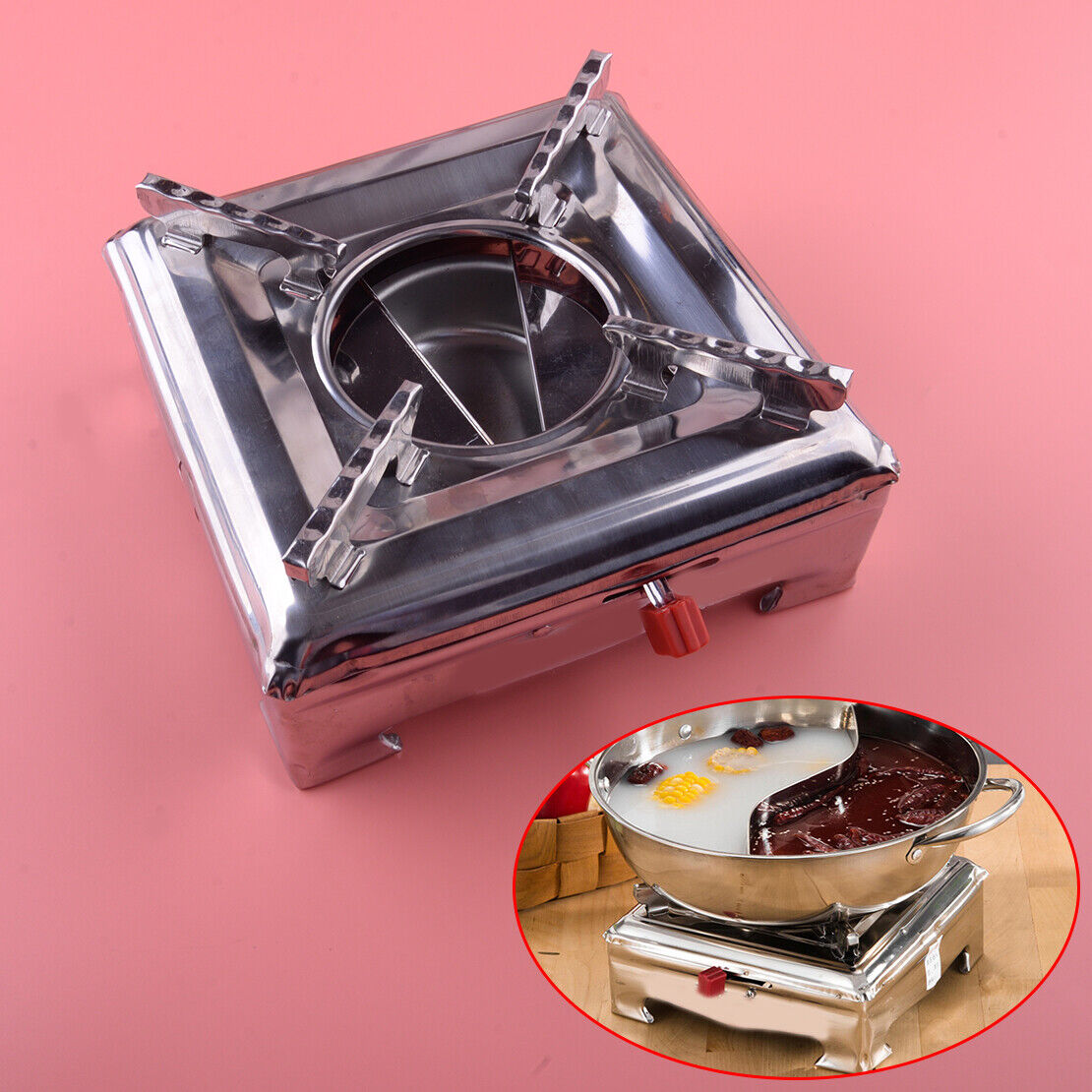 Stainless Steel Portable Alcohol Stove Burner Furnace Outdoor Hiking Camping
