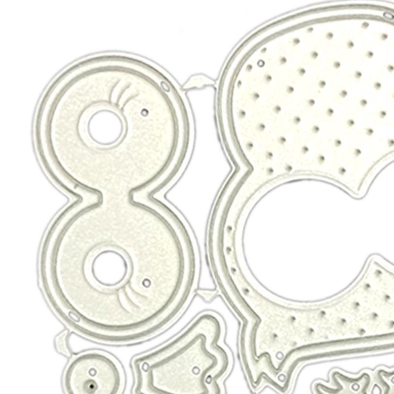 Cute Owl Pendant Metal Die Cut Embossing Stencil Cutting Die for DIY Album Photo