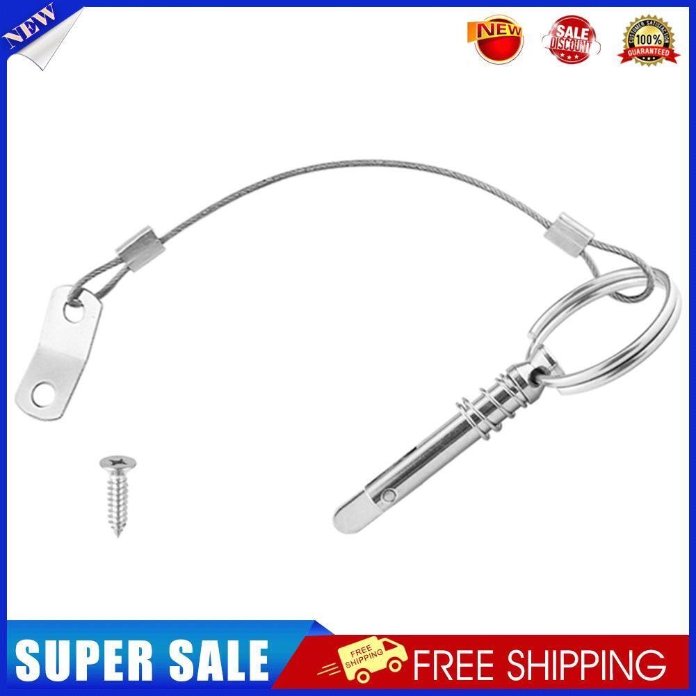 Stainless Steel Boat Quick Release Pin w/Lanyard Deck Hinge Marine Hardware