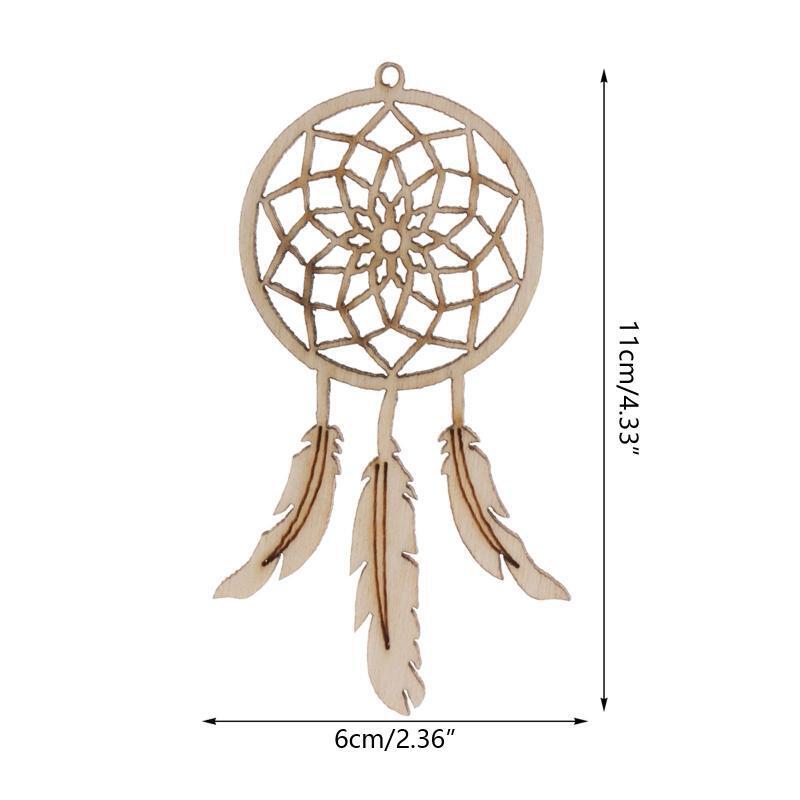 10 Pcs/Set Dreamcatcher Natural Wood Slice Photography Prop Christmas Home Decor
