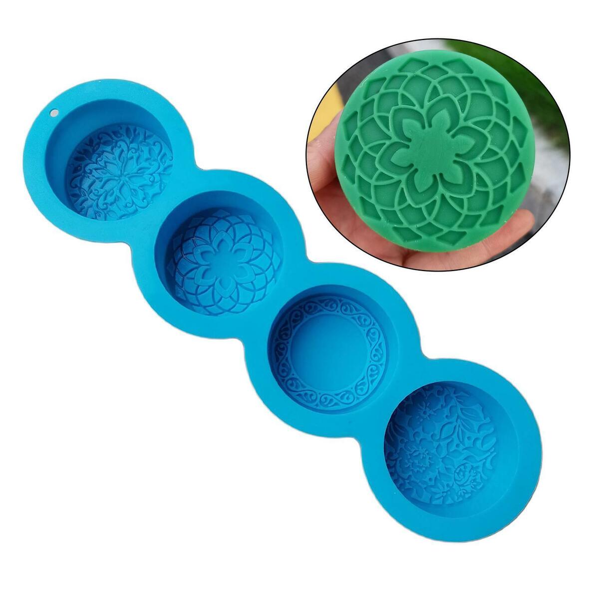 2 Pack Silicone Soap Mold Handmade Soap Molds Mooncake Pudding Jelly Mould