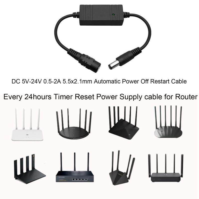 Routing Timer Reset Tool DC Power Supply Timing for Cat Router 5V-24V 5.5x2.1mm