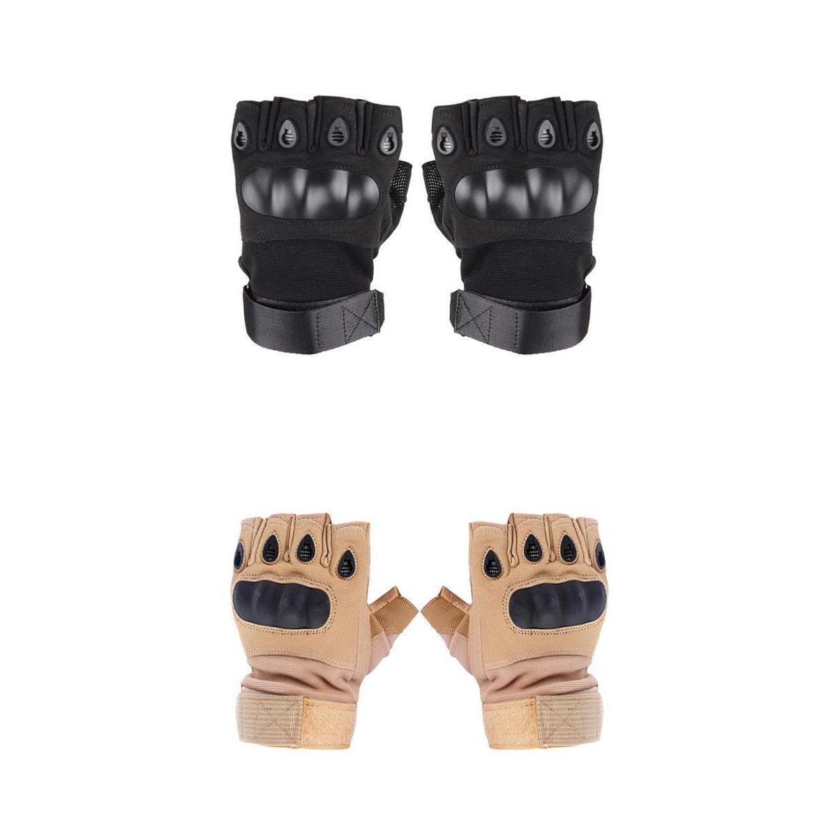 2 Pairs Outdoor Half Finger Fingerless Gloves Sports Climbing Cycling Gloves