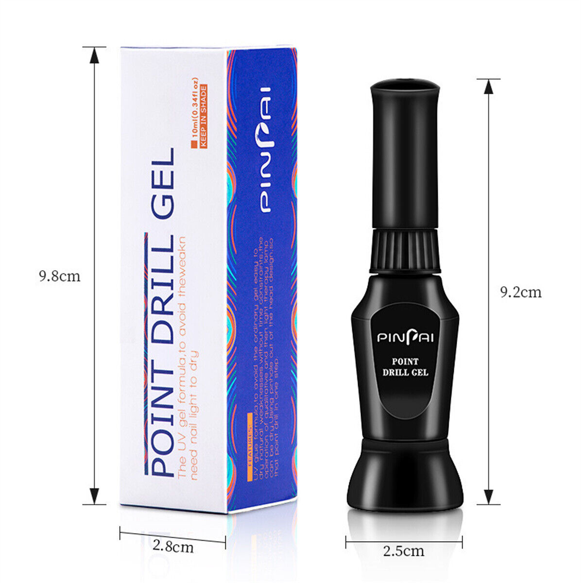 10ml Nail Art Rhinestones UV Gel Glue Drill Gel Sticky Crystal Gem Polish Decor