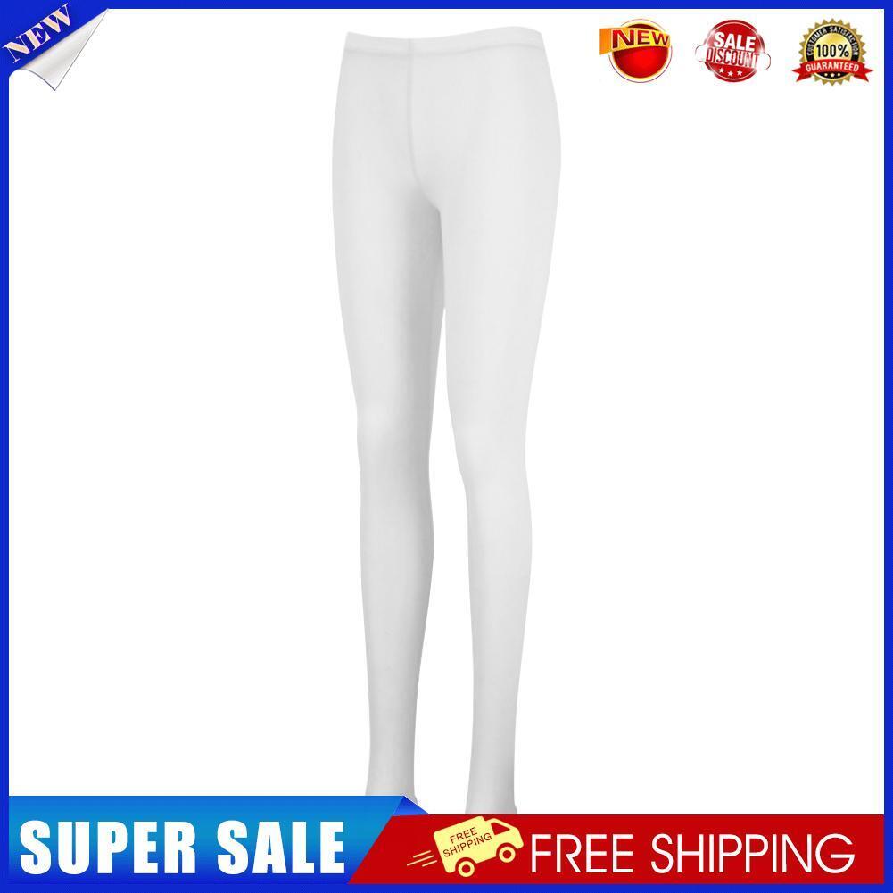 Women Golf Elastic Legging Stocking Sunscreen Ice Silk Pants (White)
