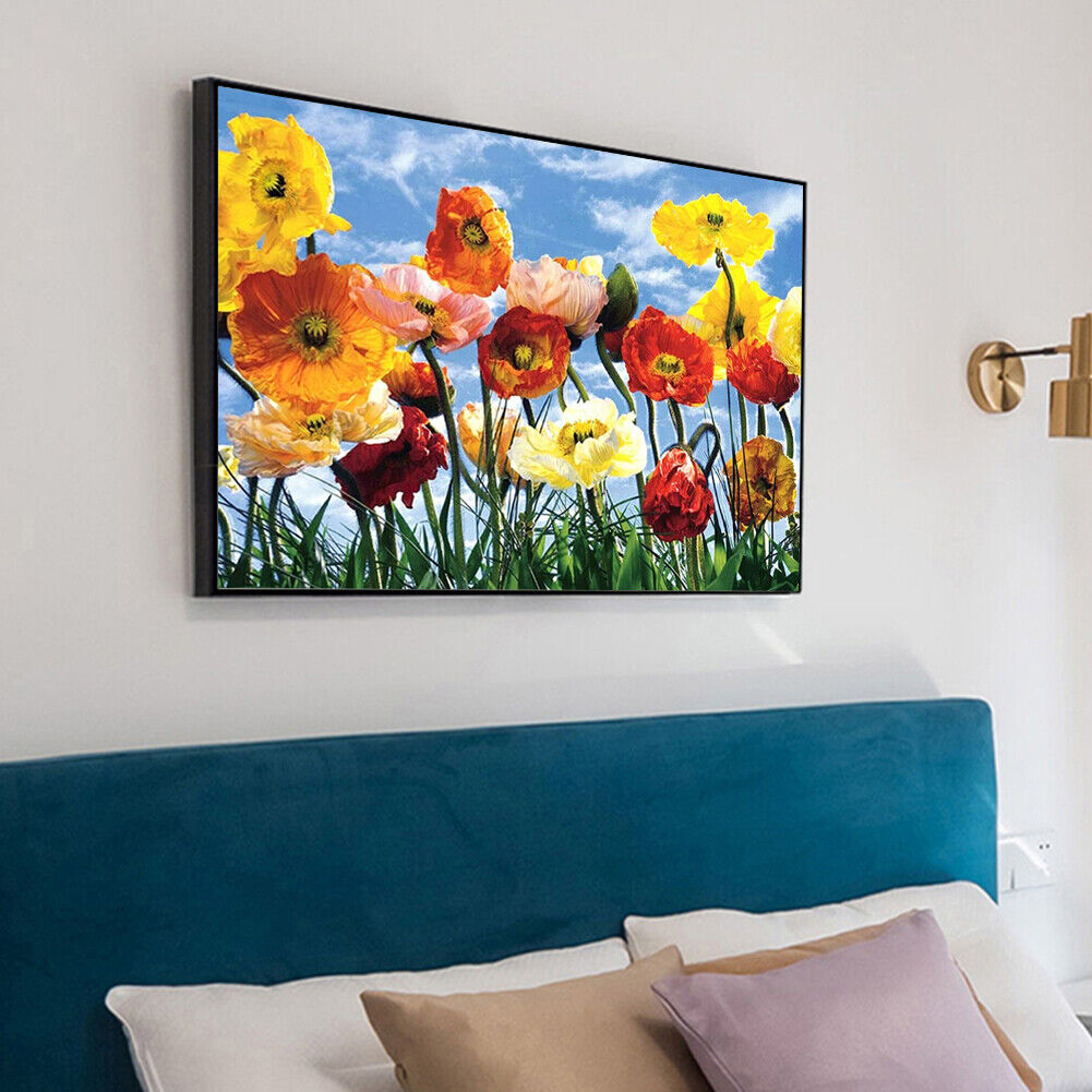 Colorful Flower 5D DIY Full Round Drill Diamond Painting Rhinestone Picture