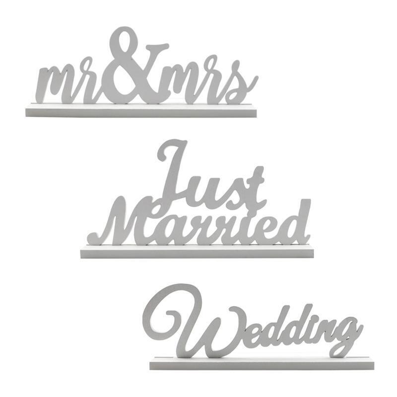 3Pcs/set DIY Crafts Wedding Decorations Christmas Ornaments Rustic Wedding Signs