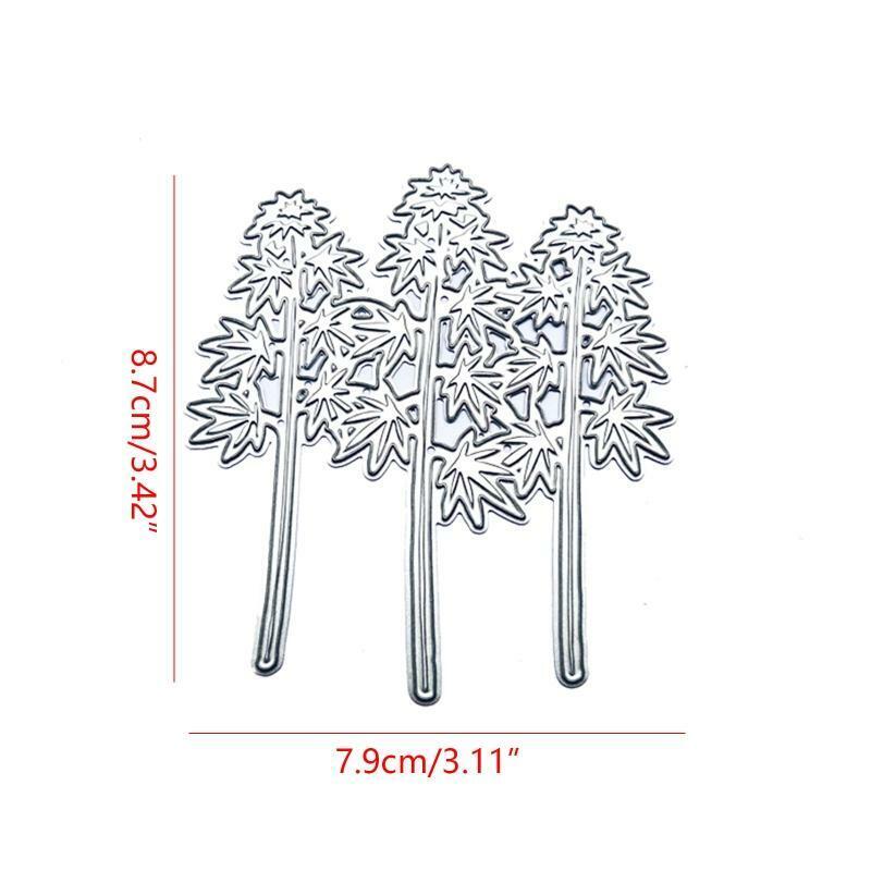 1 Set 3 Maple Tree Metal Cutting Dies Embossing Stencil DIY Scrapbook Template