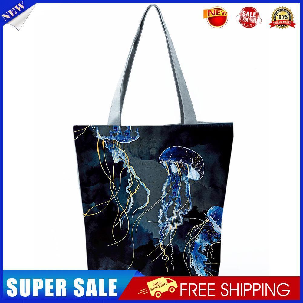 Jellyfish Printed large-capacity one-shoulder handbag
