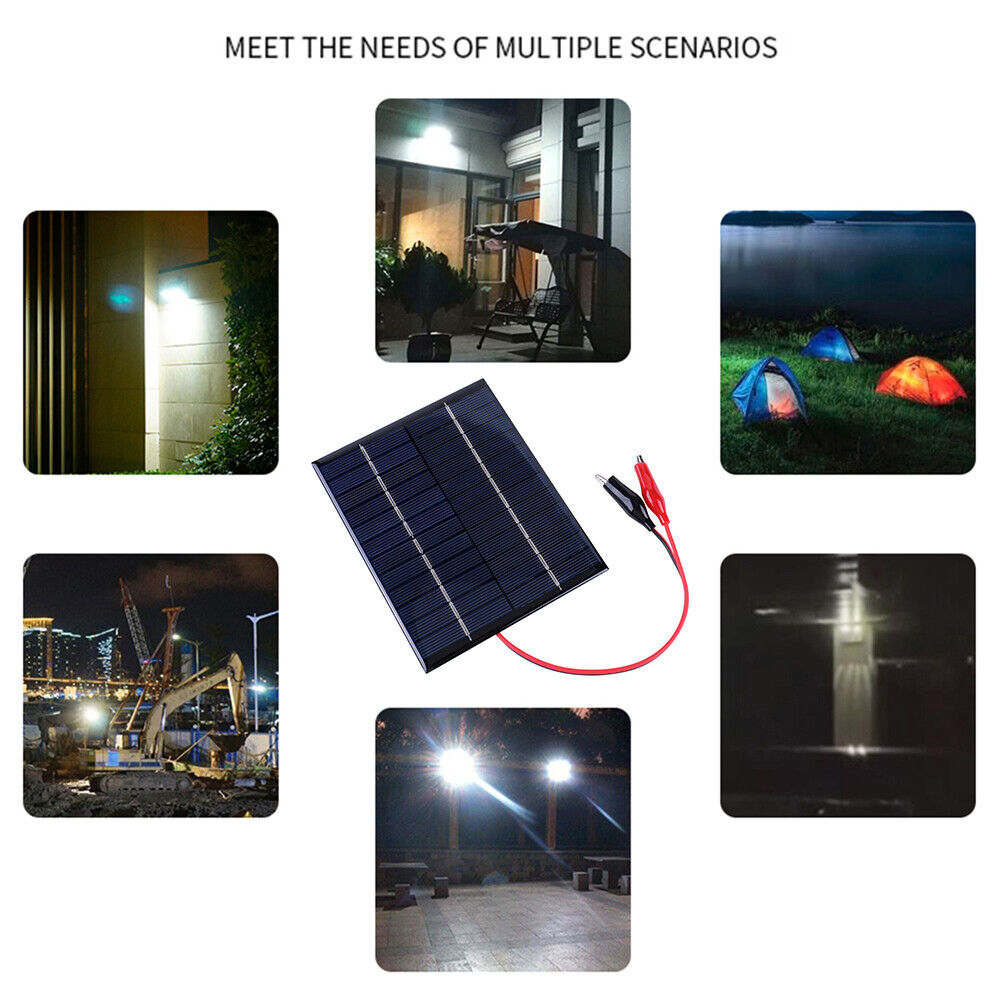 Waterproof Solar Panel 5W 12V Outdoor Portable DIY Polysilicon Epoxy Panels