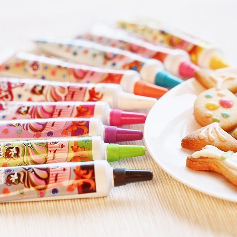 Food Grade Food Decorating Pens with Squeeze Tube Decorating Pen Lunch Box Gift
