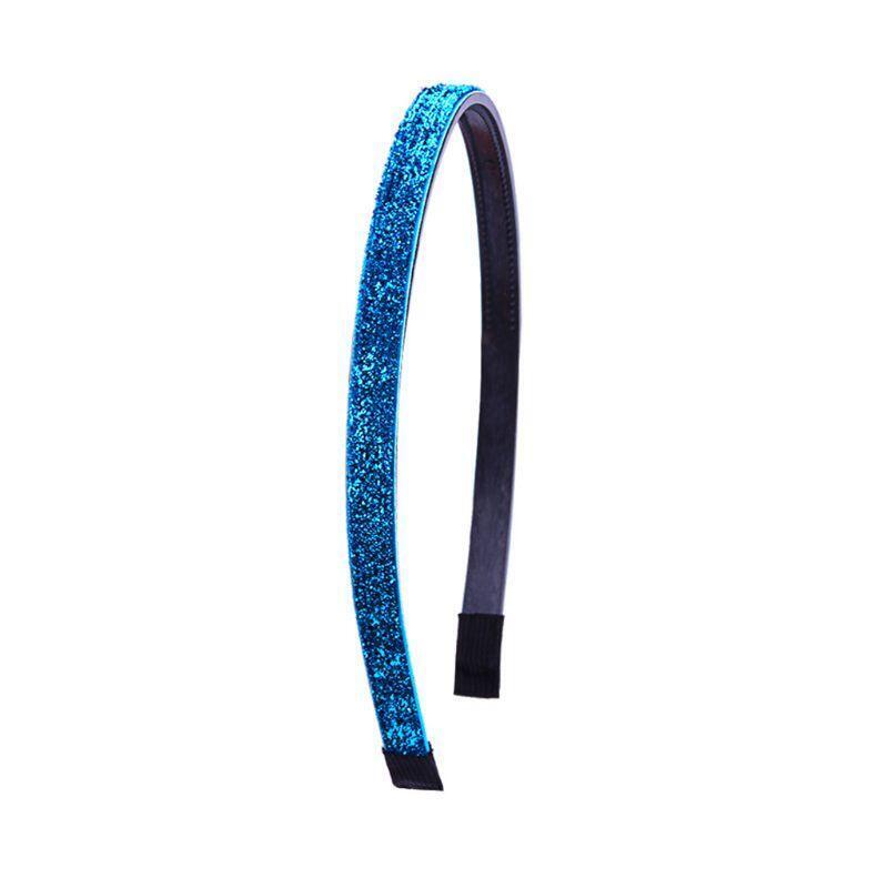 8Pcs Women Girls Colorful Thin Headband Glitter Sequins Non-Slip Teeth Hair Hoop