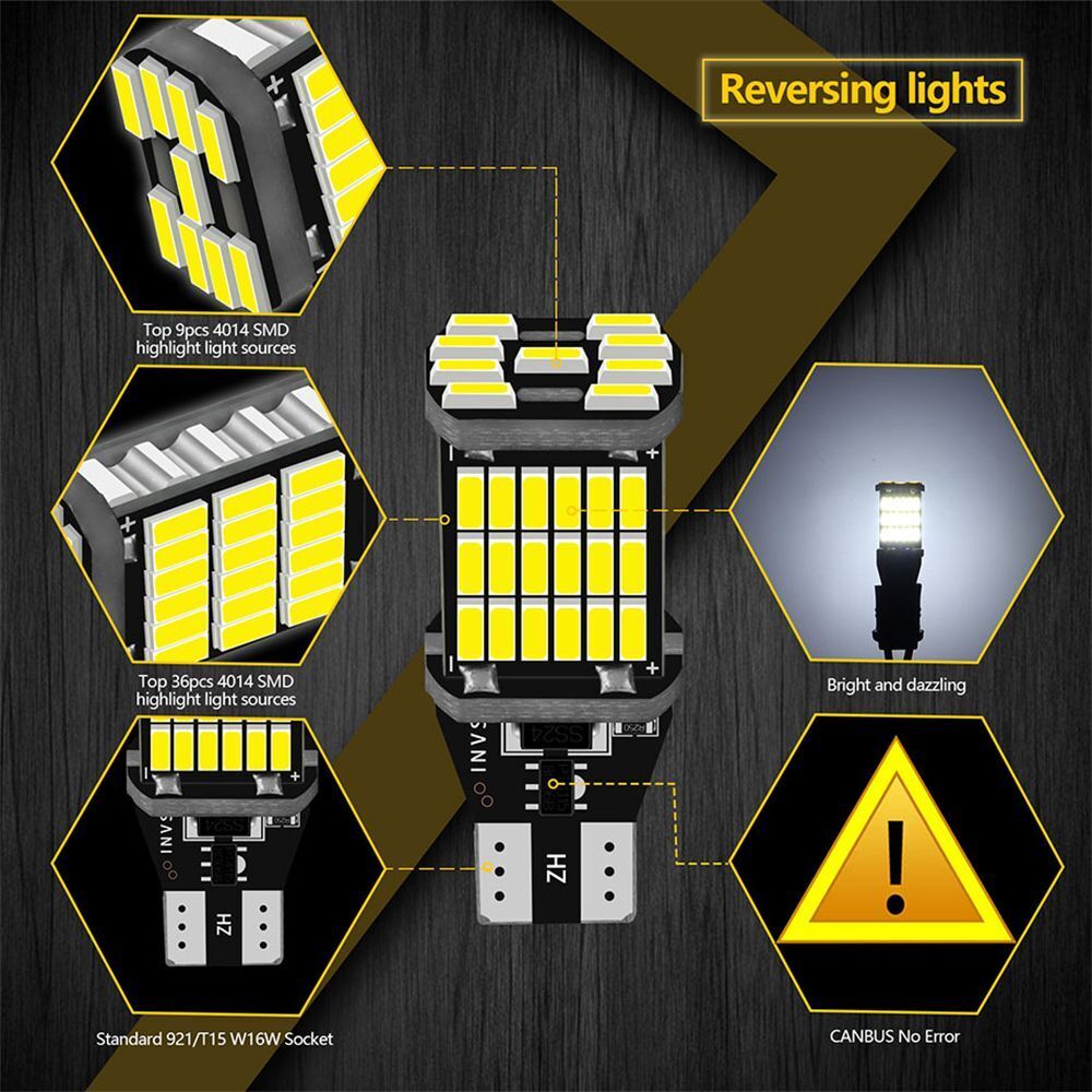 Free LED Canbus T15 W16W 45 SMD 4014 Turn Signal Lamp Car Reverse Back Light