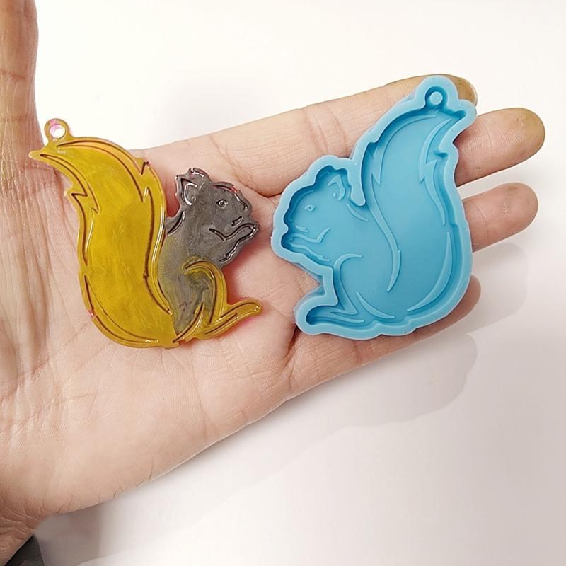 Squirrel Shape Silicone Molds for DIY Keychain Pendant Unique Gift Women Girl
