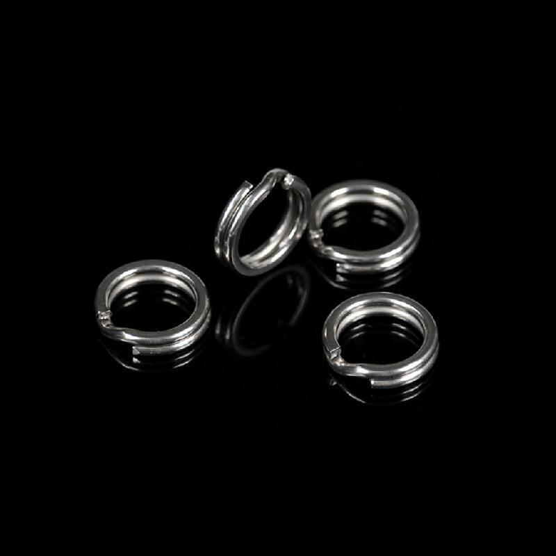 200 Pcs/box Stainless Steel Split O-Ring Heavy Fish Box Double Ring Connector