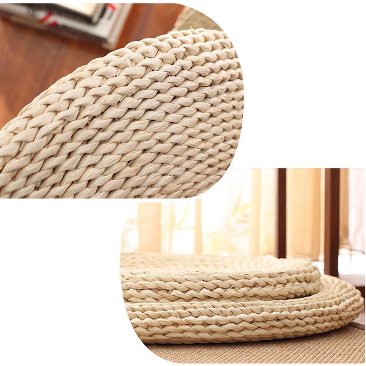 Handmade Straw Seat Cushion Floor Pillow  Decor Yoga Meditation