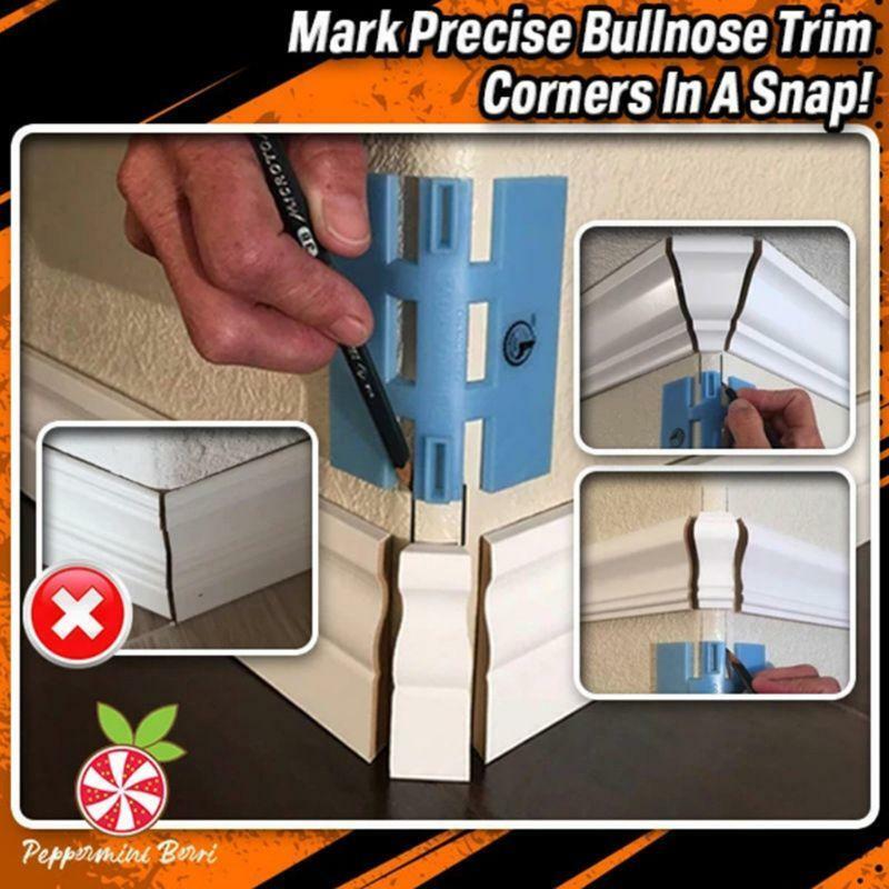 3/4" Radius Centerline Location Trim Jig Corner Marking Marker Woodworking Tool
