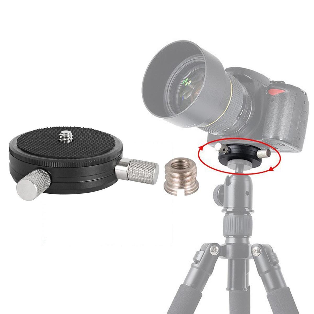 360 Rotation Camera Shot Panoramic Tripod Adapter for DSLR Tripod Monopod