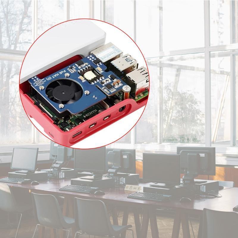 Power Over Ethernet Module Supports Raspberry Pi 4B/3B+ w/ Case Support 802.3af
