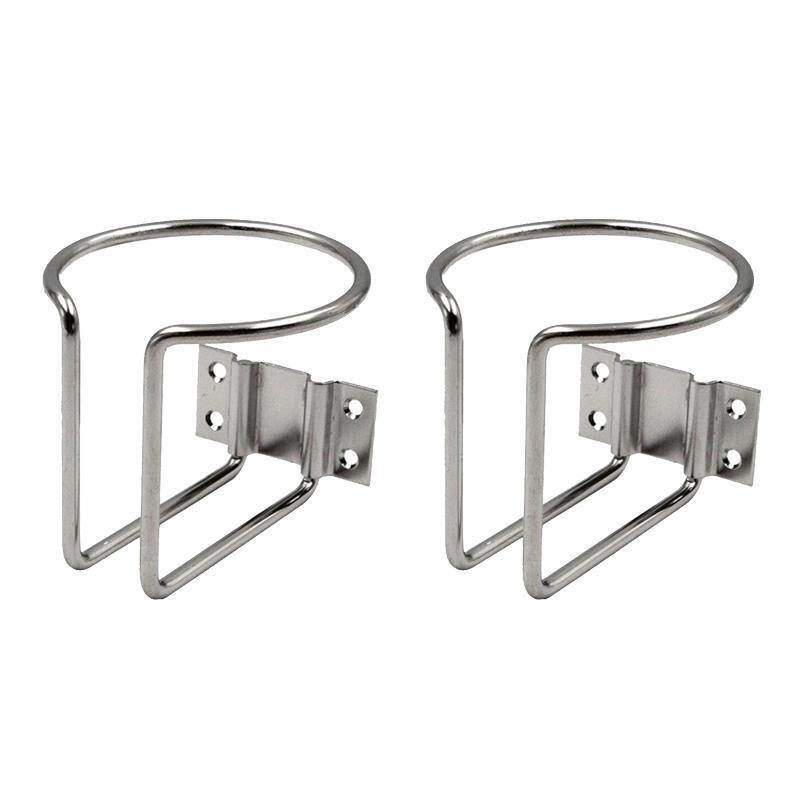 2 Pcs Stainless Steel Drink Cup Holder Car Boat Ring Drink Holder Bottle Stand