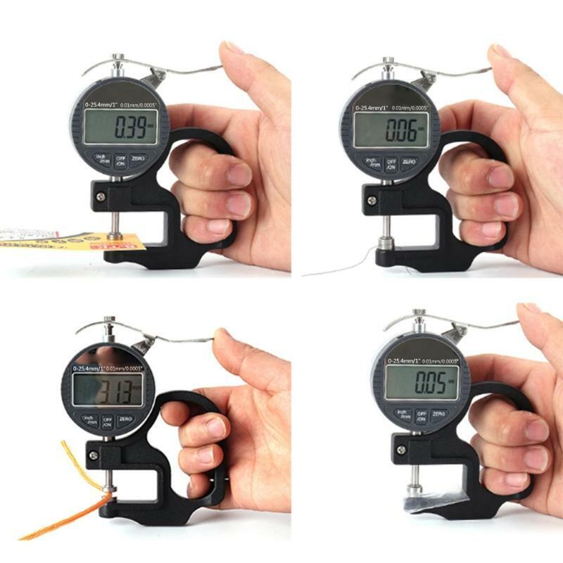 Electronic Digital Dial Micrometer Thickness Gauge 0-1 In/25.4 mm Inch/Metric