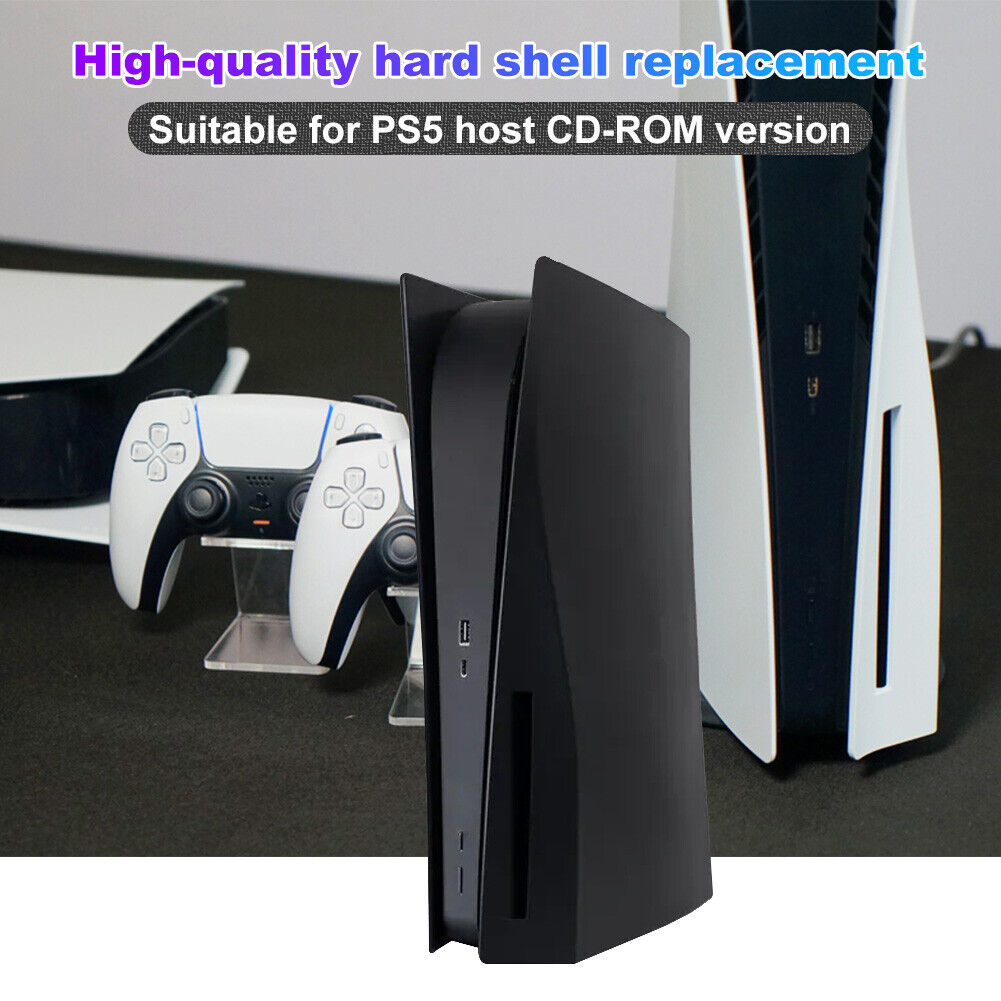 Replacement Plate for PS5 Optical Drive Version Protective Shell (Black)