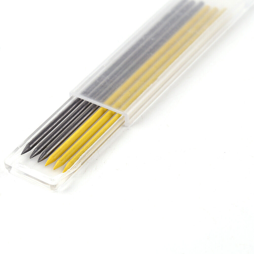 3pcs Built-in Sharpener Carpenter Pencil with 18 Refills Woodwork Lead Pens