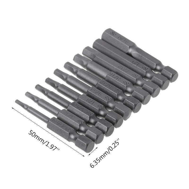 10pcs Magnetic Hexagon Screwdriver Bit S2 Steel 1/4 Inch Hex Shank Screw Drivers