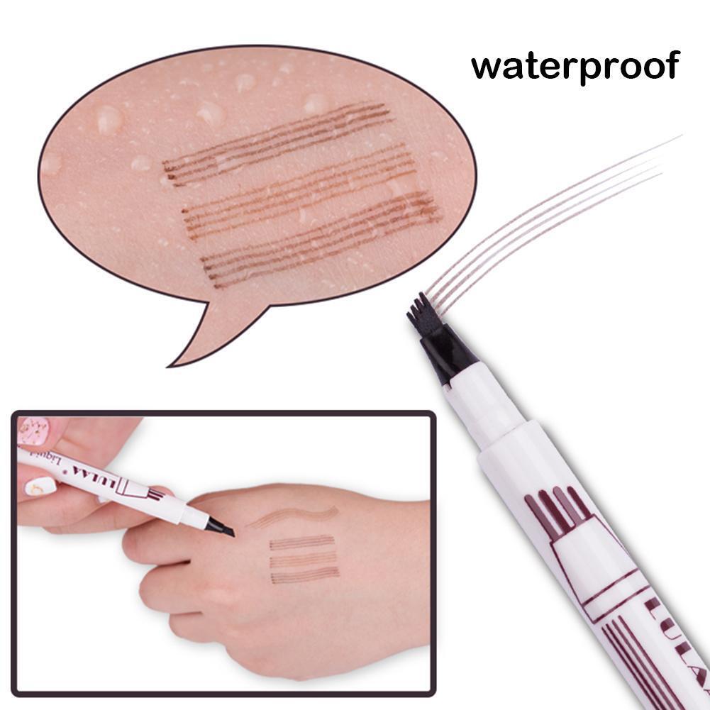 Waterproof Long Lasting Sketch Drawing Tattoo Liquid Eyebrow Pencil(Grey)
