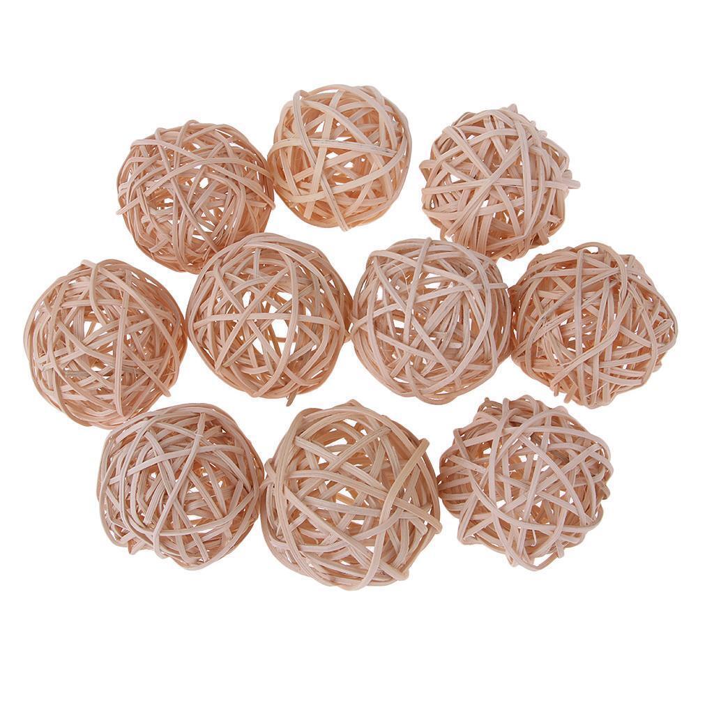 24pcs 7cm Rattan Cane Ball for Christmas Wedding Home Party Decor Ornament