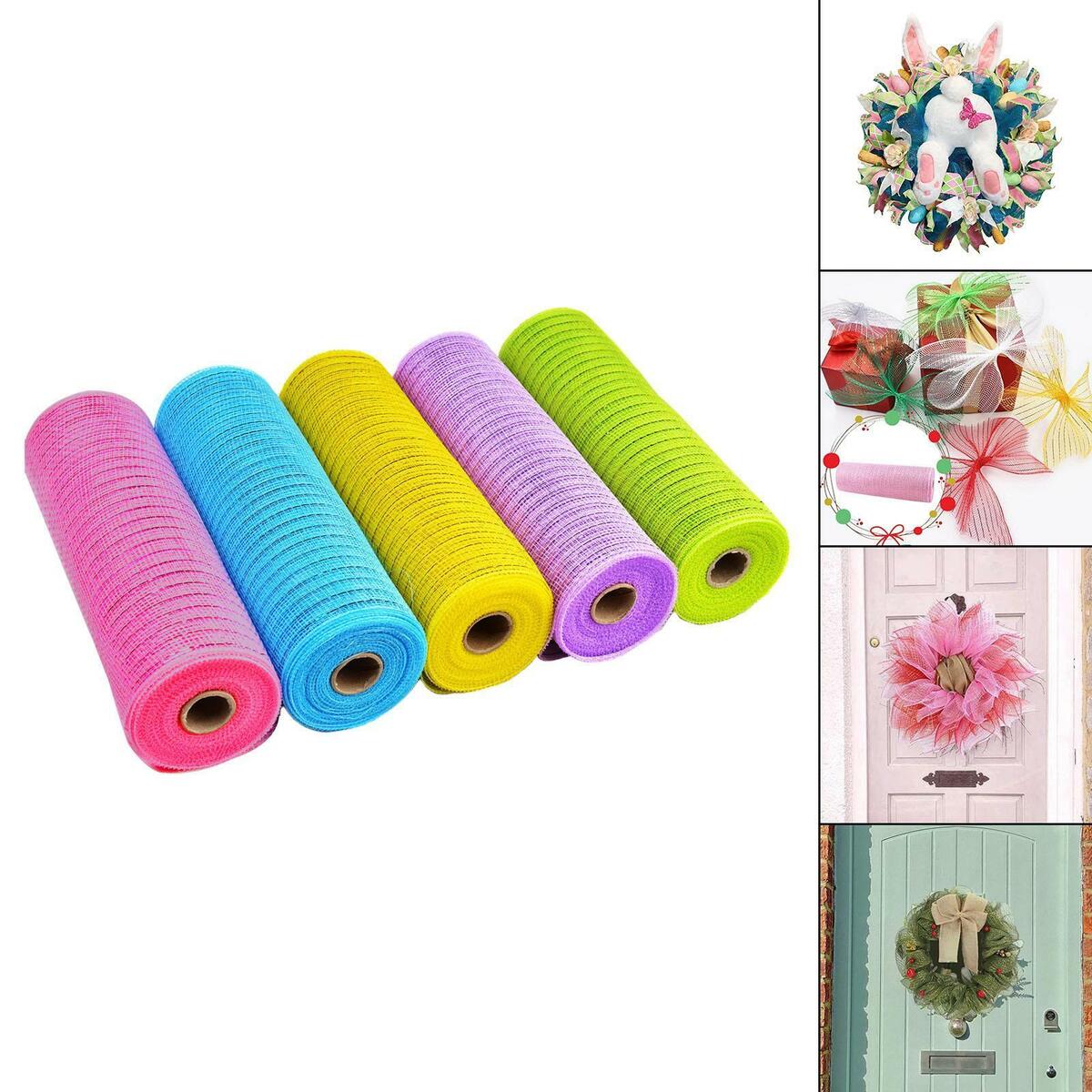 9pcs  Ribbon  10yds for DIY Christmas Birthday Wreaths Decorating