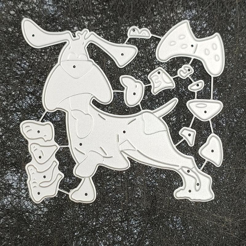 Dog Scrapbooking Clear Stamps Embossing Carbon Steel Printing Cutting Die Mold