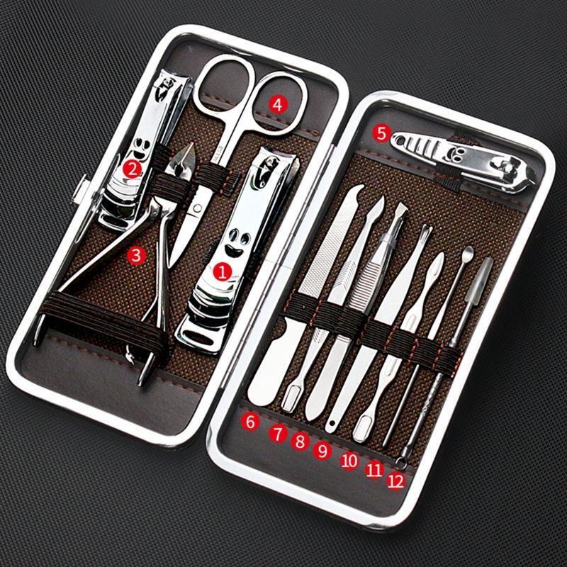 Manicure Set Pro Nail Clippers Kit Nail Care Tools Grooming Kit with Travel Case