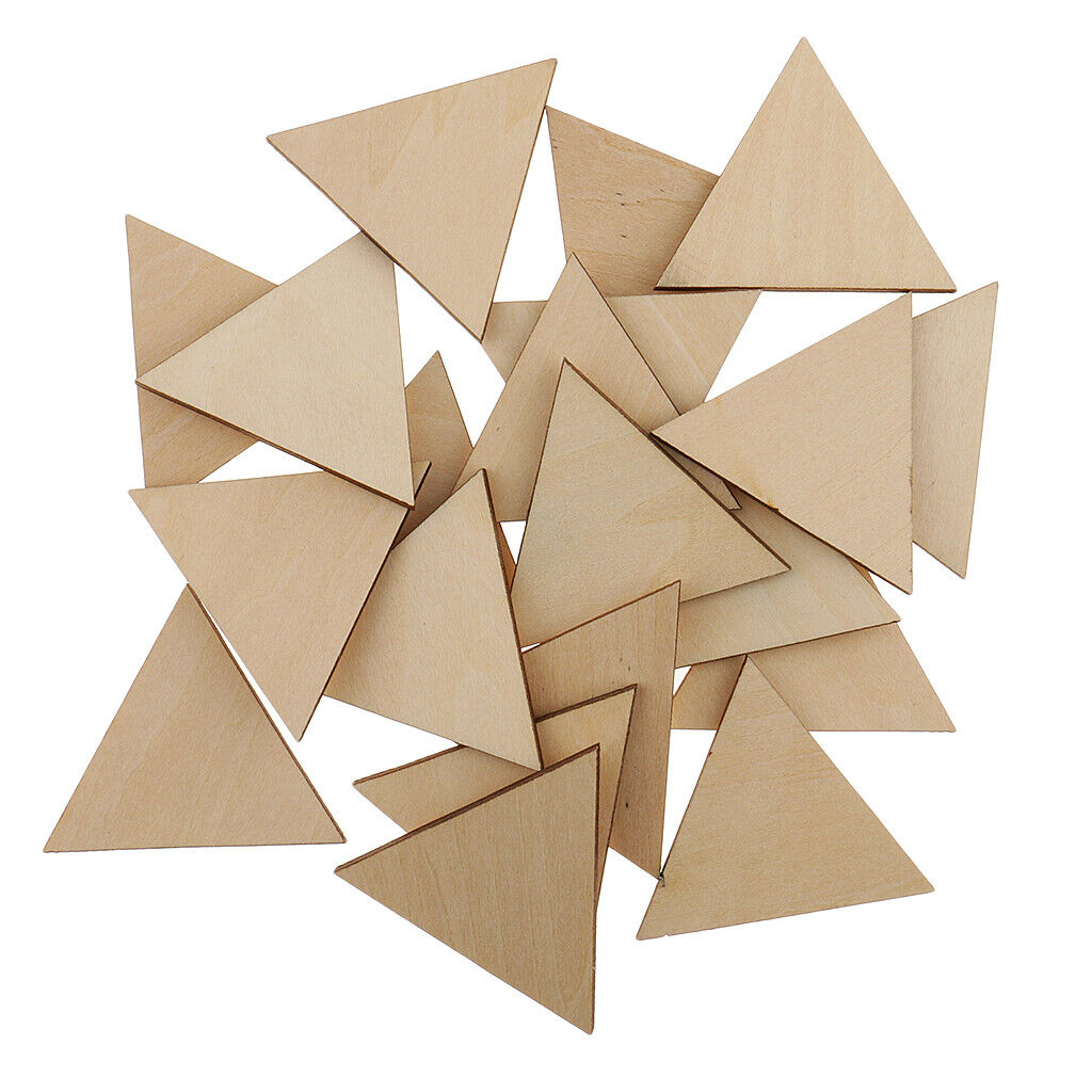 3 mm Thick Pine  Triangle Unfinished en Pieces   50mm