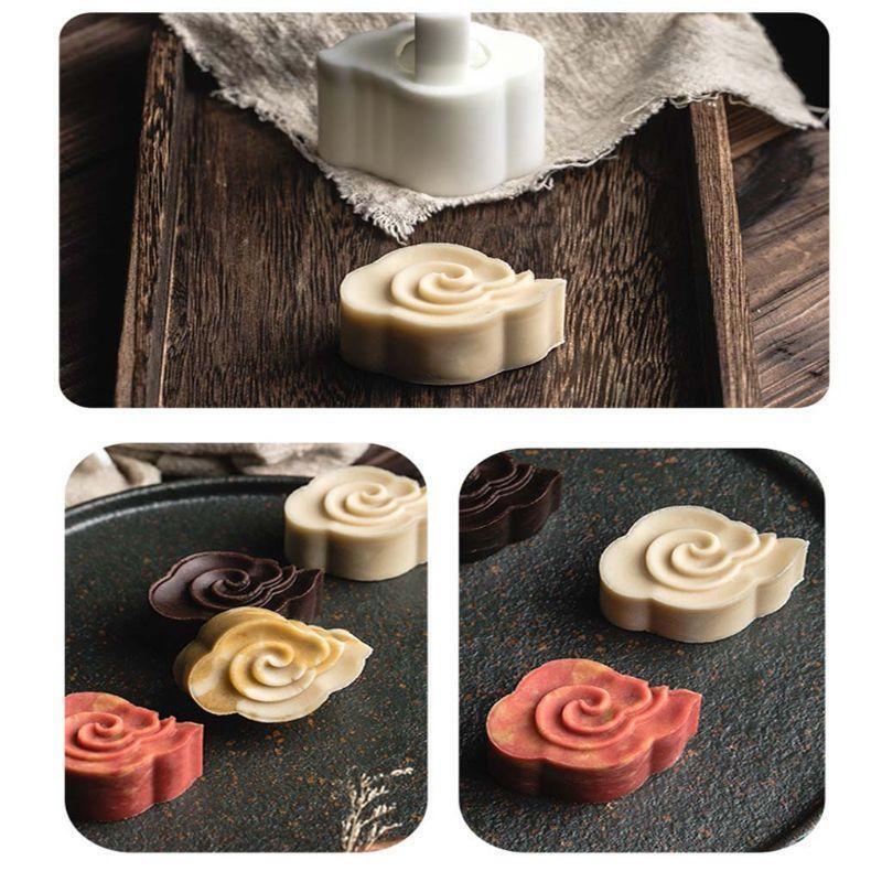 Cookie Cutter Moon Cake Mould with Stamps Mid Autumn Festival DIY Decoration