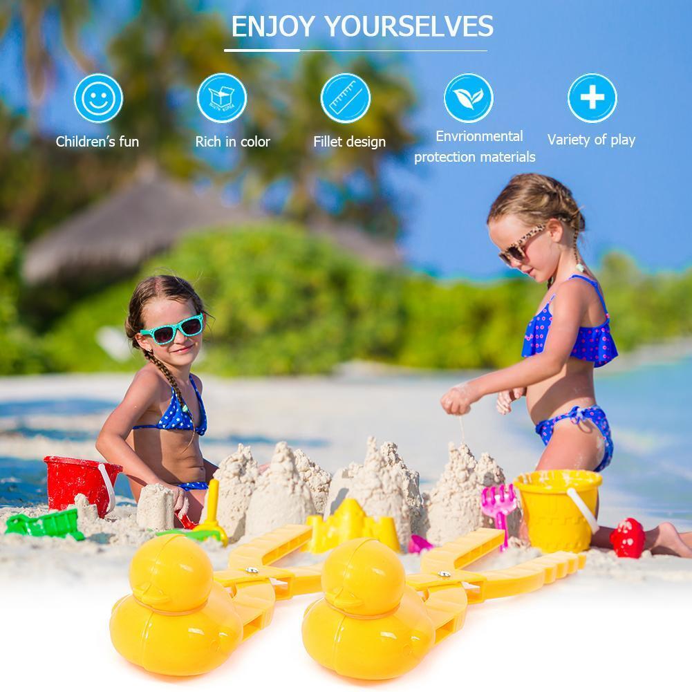 Duck Shape Snowball Maker Clip Children Outdoor Winter Beach Sand Mold Tool