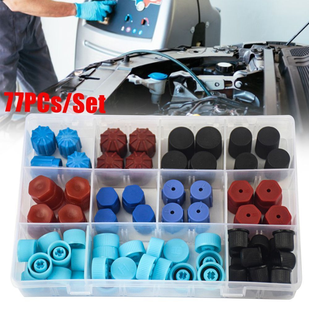 Valve Core Cap Dust Cap for Car Air Conditioning Valve Core Dust Caps Set