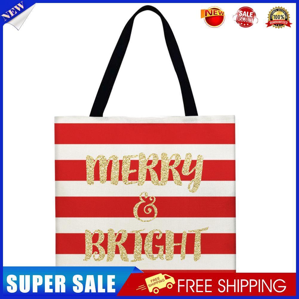 Red letters Printed Shoulder Shopping Bag Casual Large Tote Handbag