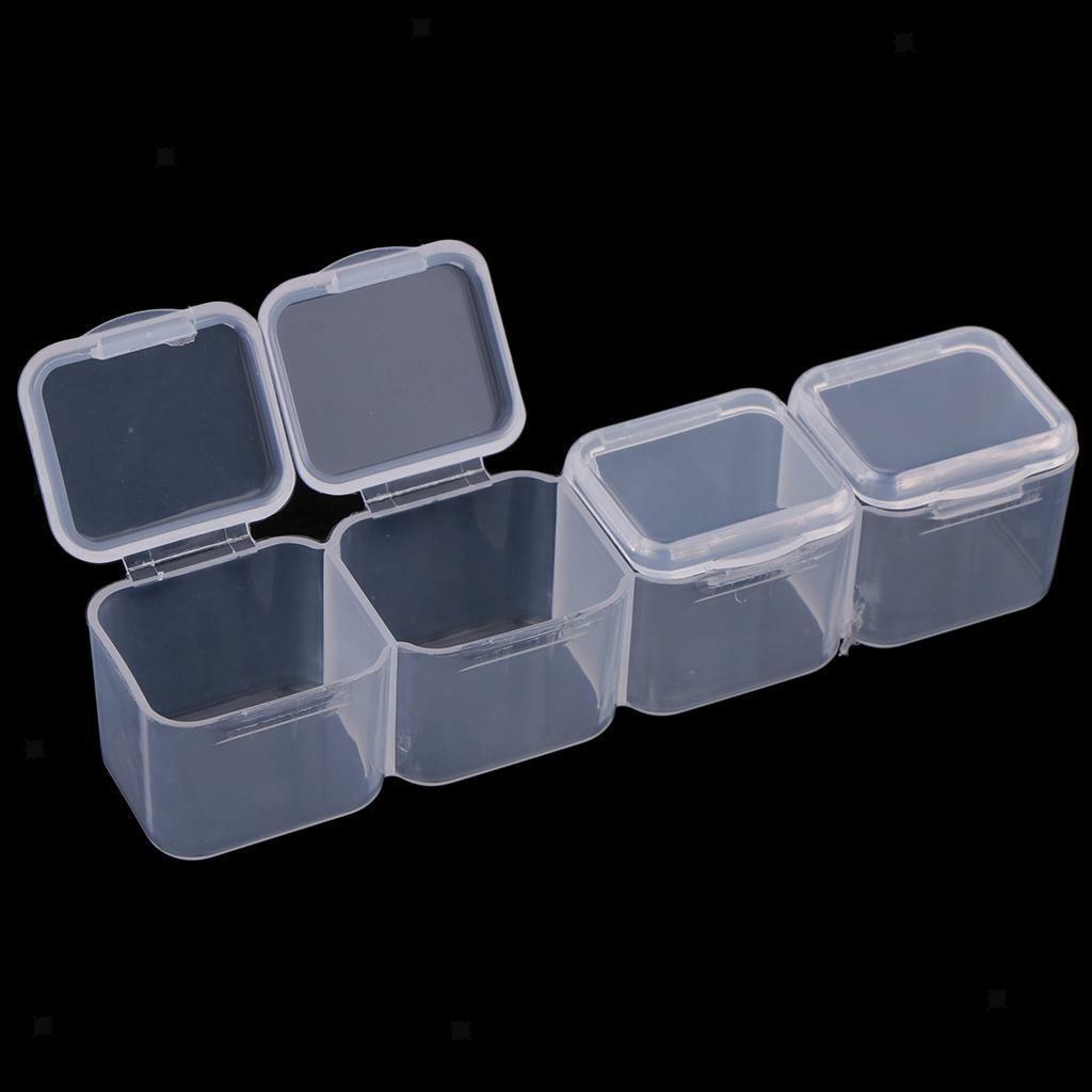 3pcs 28-Grid Clear Plastic Jewelry   Container Organizer