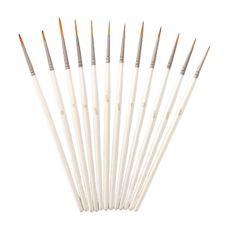12 Pieces Premium Paint Brush Pro Paint Brush Ideal for DIY Decro Paint Acrylic