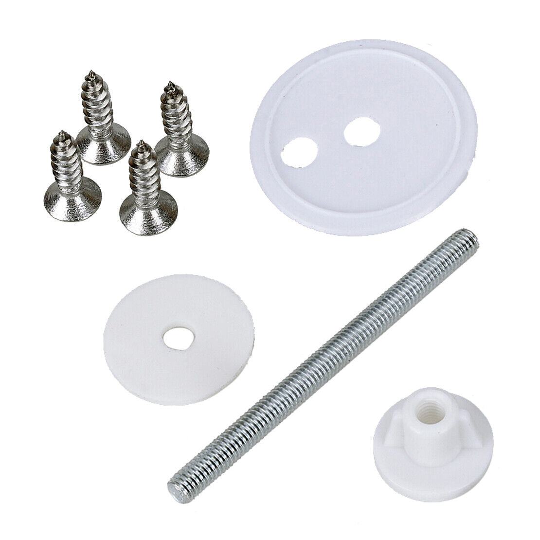 Toilet Seat Lid Hinge with Screws Bolts Nuts Replacement Set