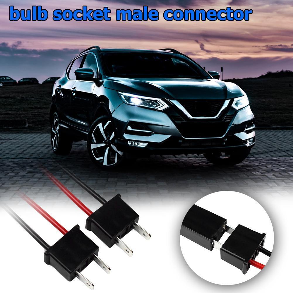 1 Pair H7 Bulb Socket Male Adapter Connector for Car Headlight Fog Lamp