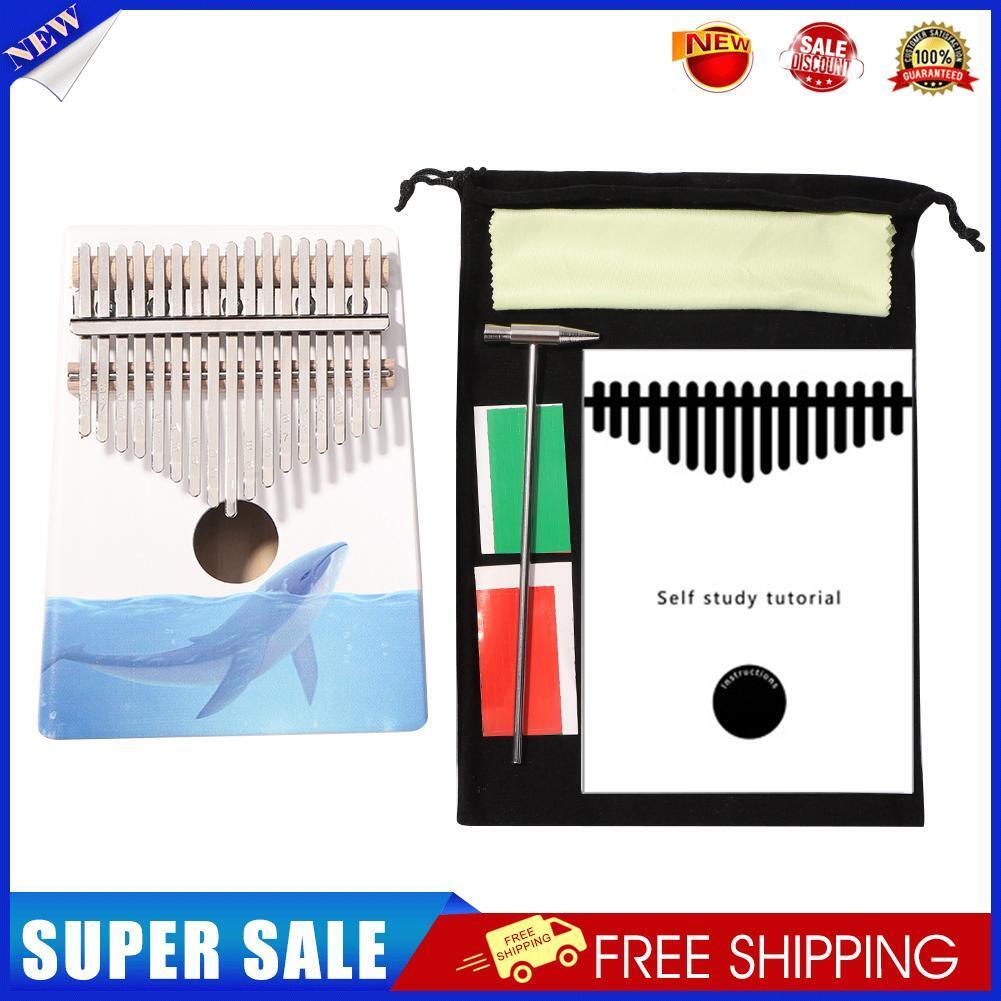 17 Keys Kalimba Wood Thumb Finger Piano Musical Instrument for Beginner (A)